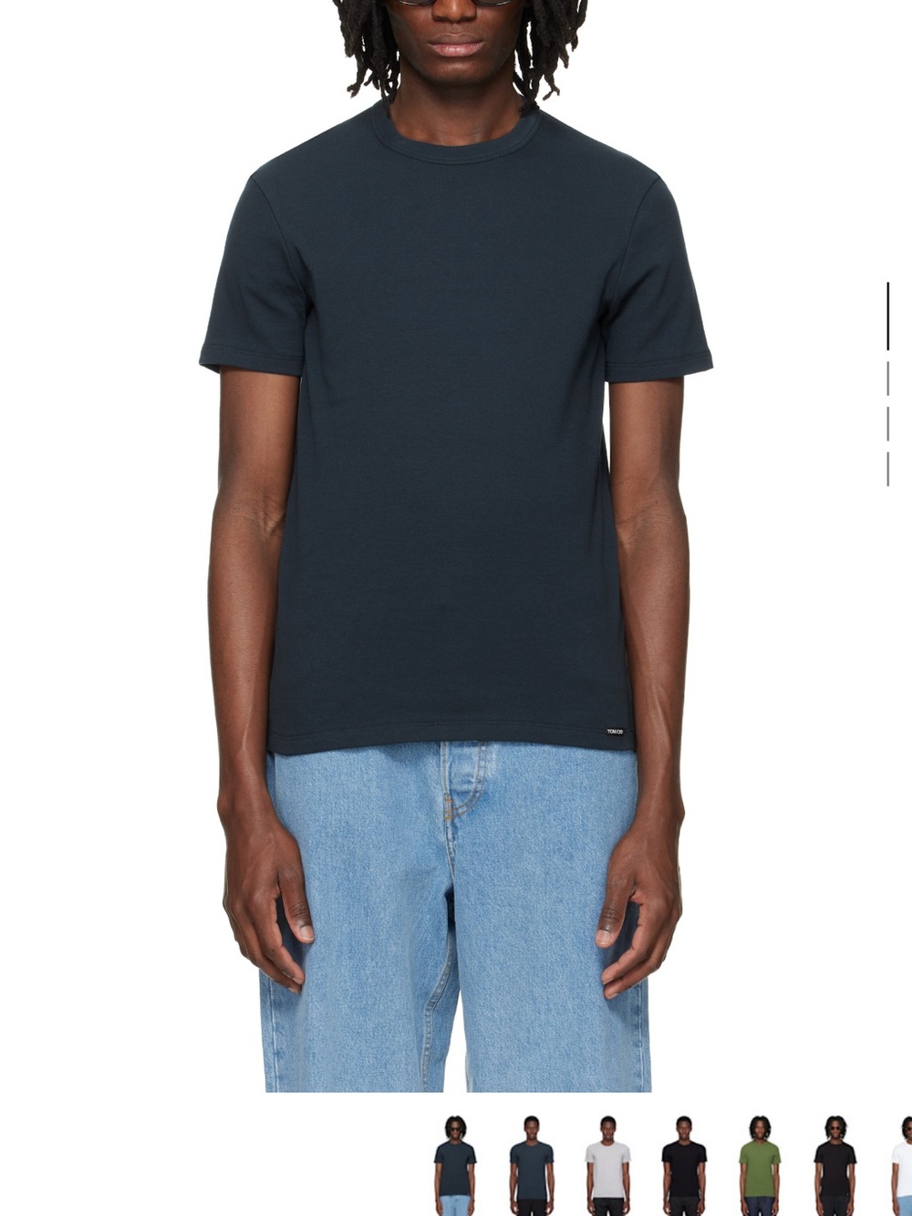 Tom Ford Dark Navy Crewneck Short Sleeve Tee